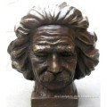 Classic Design Bronze Einstein Bust Sculpture